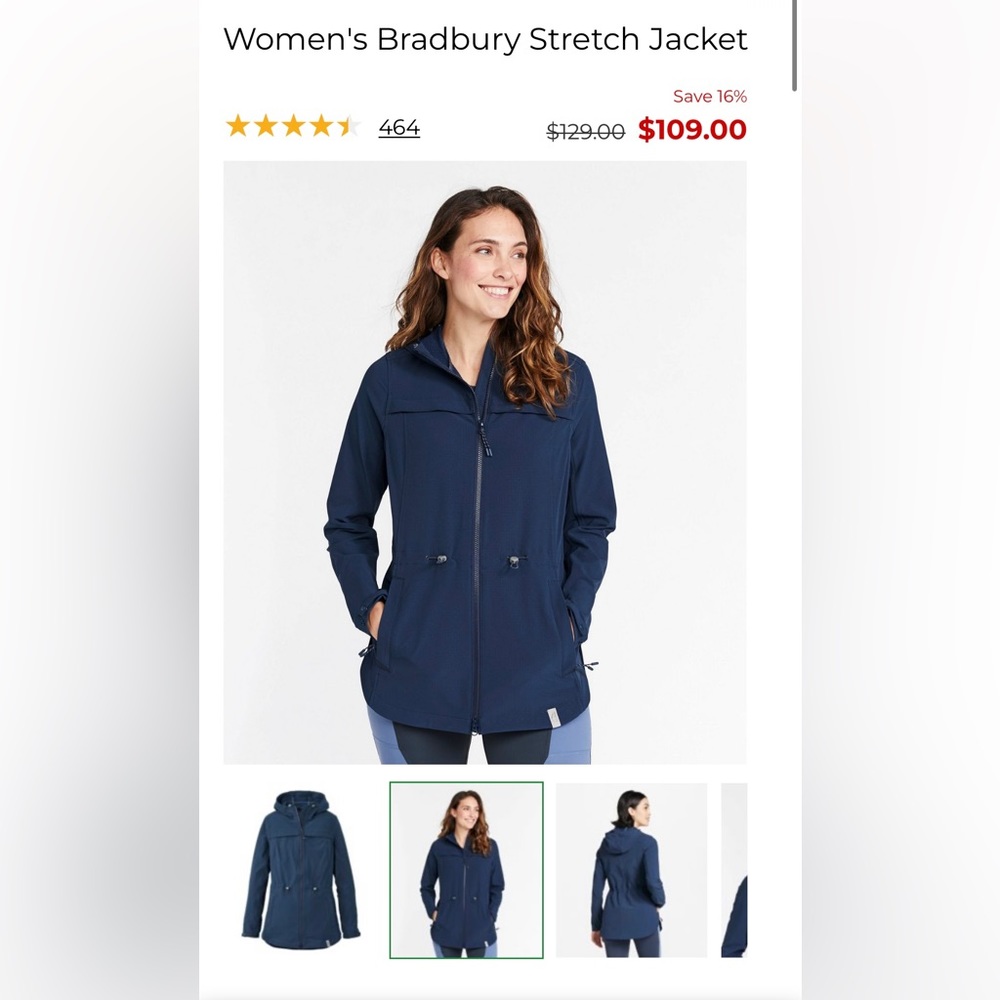 LL Bean Women's Bradbury Stretch Jacket Sz L